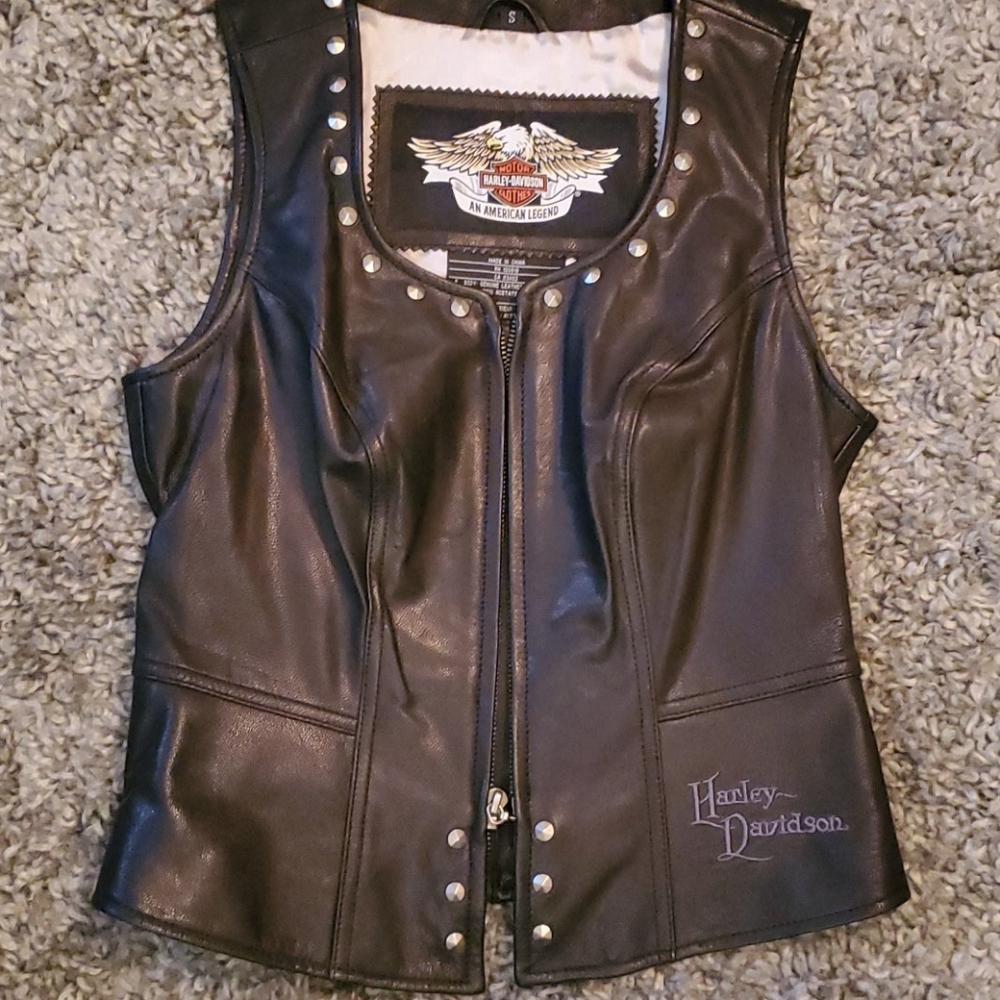 Harley Davidson Leather Vest/Shirt